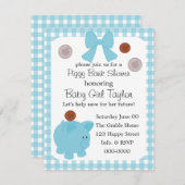 Piggy Bank Baby shower Kaart (Voorkant / Achterkant)