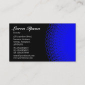 Piggy Bank - Blauw op zwart Visitekaartje (Achterkant)