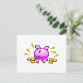 Piggy bank briefkaart (Staand voorkant)