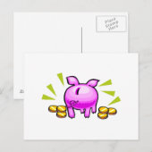 Piggy bank briefkaart (Voorkant / Achterkant)