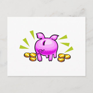 Piggy bank briefkaart