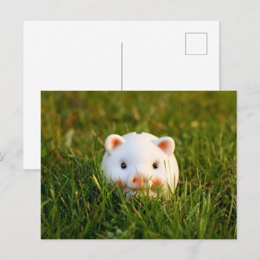 Piggy Bank Briefkaart (Voorkant / Achterkant)