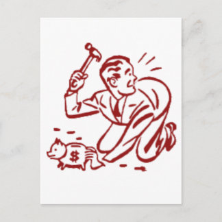 Piggy bank briefkaart