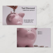 Piggy Bank Bront & Back Visitekaartjes (Voorkant / Achterkant)