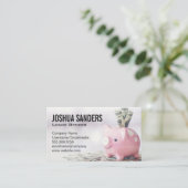 Piggy Bank | Dollars | Financiën Visitekaartje (Staand voorkant)
