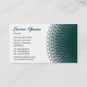 Piggy Bank - Donkergroen en wit Visitekaartje (Achterkant)