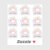 Piggy Bank Geld Besparing Tracker Mini Bujo Planne Sticker (Vel)