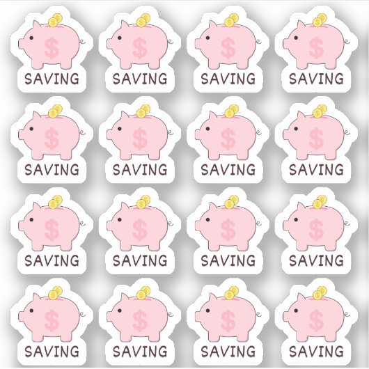 Piggy Bank Geld Spaar Tracker Bujo Planner Sticker (Voorkant)