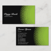 Piggy Bank - Groen op Zwart Visitekaartje (Voorkant / Achterkant)