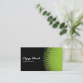 Piggy Bank - Groen op Zwart Visitekaartje (Staand voorkant)