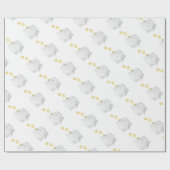 Piggy bank met gouden munten cadeaupapier (Vlak)