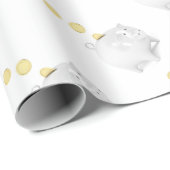 Piggy bank met gouden munten cadeaupapier (Rol Hoek)