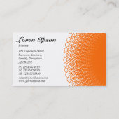 Piggy Bank - Oranje en wit Visitekaartje (Achterkant)