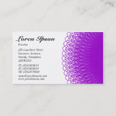 Piggy Bank - Paars en wit Visitekaartje (Achterkant)