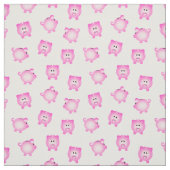 Piggy Bank Pattern on White Stof (Swatch)
