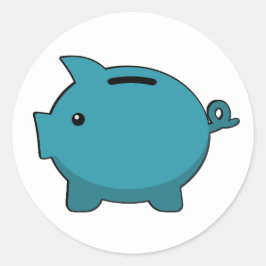 Piggy Bank Ronde Sticker