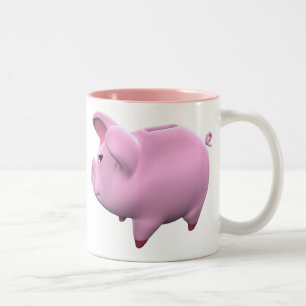 Piggy Bank Toon Coffee Mok