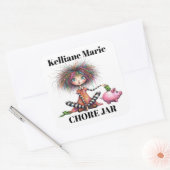 Piggy Bank Vierkante Sticker (Envelop)