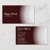 Piggy Bank - White op Dark Brown 330000 Visitekaartje (Voorkant / Achterkant)