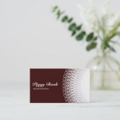 Piggy Bank - White op Dark Brown 330000 Visitekaartje (Staand voorkant)