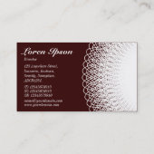 Piggy Bank - White op Dark Brown 330000 Visitekaartje (Achterkant)