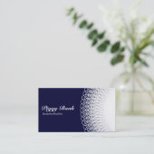 Piggy Bank - White op Deep Blue 00033 Visitekaartje (Staand voorkant)