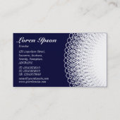 Piggy Bank - White op Deep Blue 00033 Visitekaartje (Achterkant)