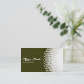 Piggy Bank - White op Deep Olive 333300 Visitekaartje (Staand voorkant)