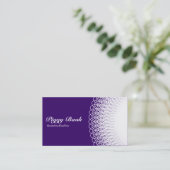 Piggy Bank - White op Deep Paars 330066 Visitekaartje (Staand voorkant)