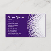 Piggy Bank - White op Deep Paars 330066 Visitekaartje (Achterkant)