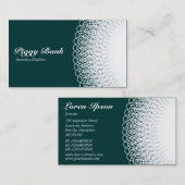 Piggy Bank - Wit op Groen 003333 Visitekaartje (Voorkant / Achterkant)