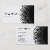 Piggy Bank - Zwart-wit (Gold) Visitekaartje (Voorkant / Achterkant)