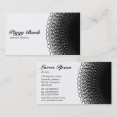 Piggy Bank - Zwart-wit Visitekaartje (Voorkant / Achterkant)