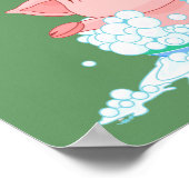 Piggy Bath (groen) Poster (Hoek)