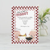 Piggy BBQ Party Kaart (Staand voorkant)