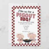 Piggy BBQ Party Kaart (Voorkant)