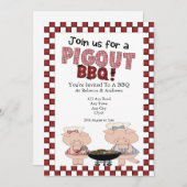 Piggy BBQ Party Kaart (Voorkant / Achterkant)