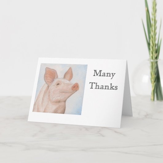 Piggy Bedankt Notecard (Voorkant)