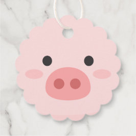 Piggy Birthday Kinder kunst Bedankjes Labels