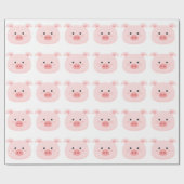 Piggy Birthday Kinder kunst Cadeaupapier (Vlak)
