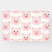 Piggy Birthday Kinder kunst Spandoek (Horizontaal)