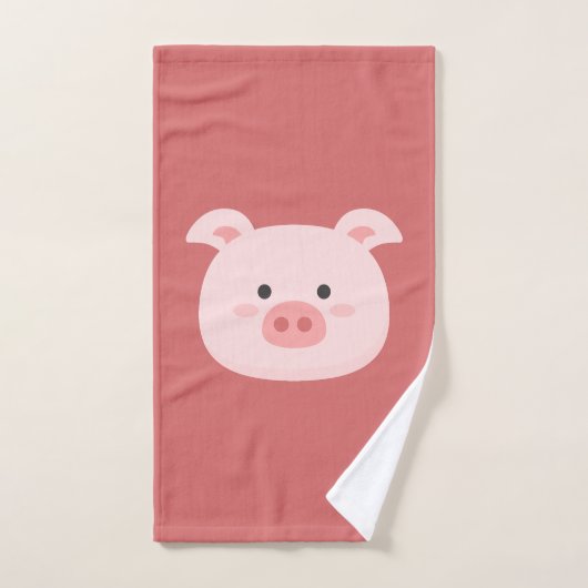 Piggy Birthday Kinder kunsthanddoek Handdoek (Handdoek)