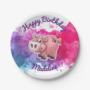 Piggy Birthday Party Borden Papieren Bordje