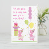 Piggy Birthday Party Invitation - Kinder Kaart (Staand voorkant)