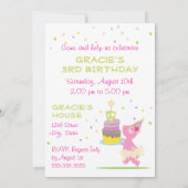 Piggy Birthday Party Invitation - Kinder Kaart (Achterkant)