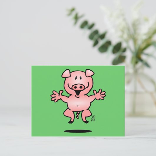 Piggy Briefkaart (Staand voorkant)