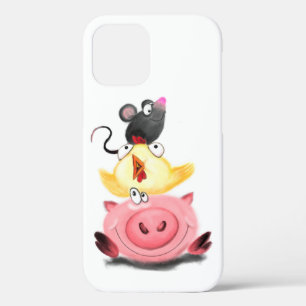 Piggy Chick and Mouse Friends Fun Case-Mate iPhone Case