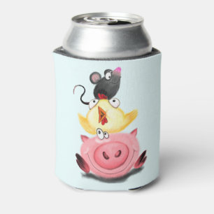 Piggy Chick en Mouse Friends Koelbox Fun Blikjeskoeler