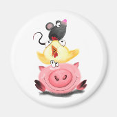 Piggy Chick en Mouse Friends Magnet Fun (Voorkant)