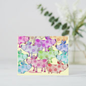 Piggy Collage Briefkaart (Staand voorkant)